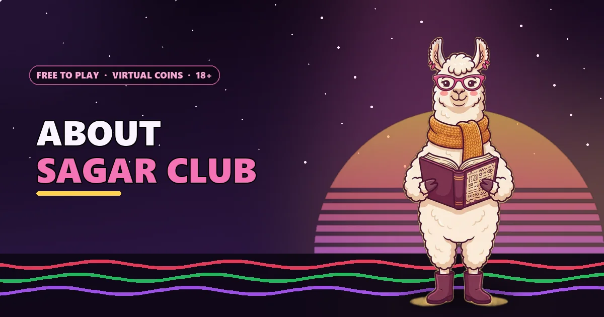 Llama librarian holding an open book for the About Sagar Club page