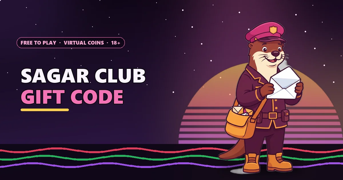 Otter postman holding an empty envelope for the Sagar Club gift code guide