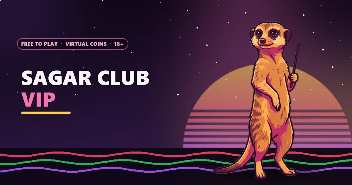 Meerkat mascot holding a plain flag for the Sagar Club VIP explainer